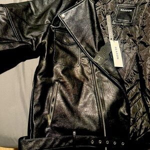 Black leather jacket